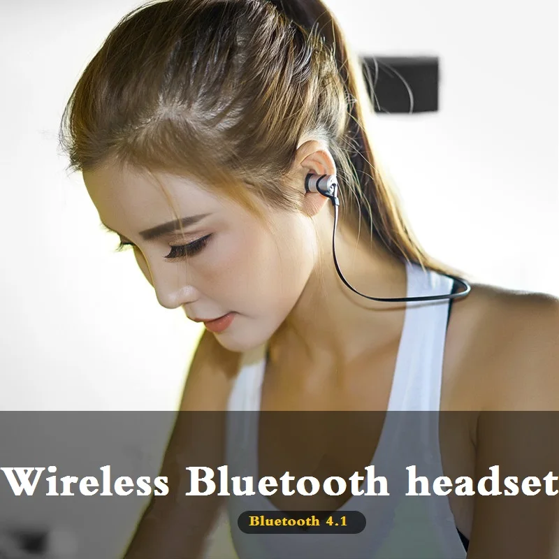 GDLYL Новые беспроводные Bluetooth наушники спортивные для бега Металлическая