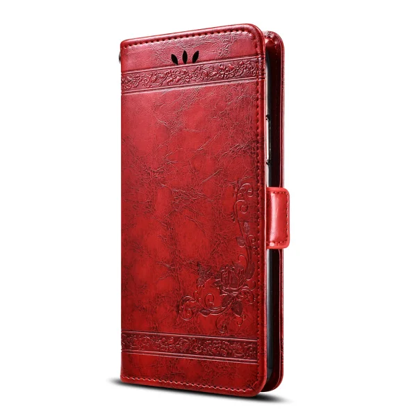 Для lenovo S5 K520 чехол Роскошный винтажный цветочный Флип кошелек кожаный чехол для телефона для lenovo S5 K520 чехол Fundas аксессуары - Цвет: Красный