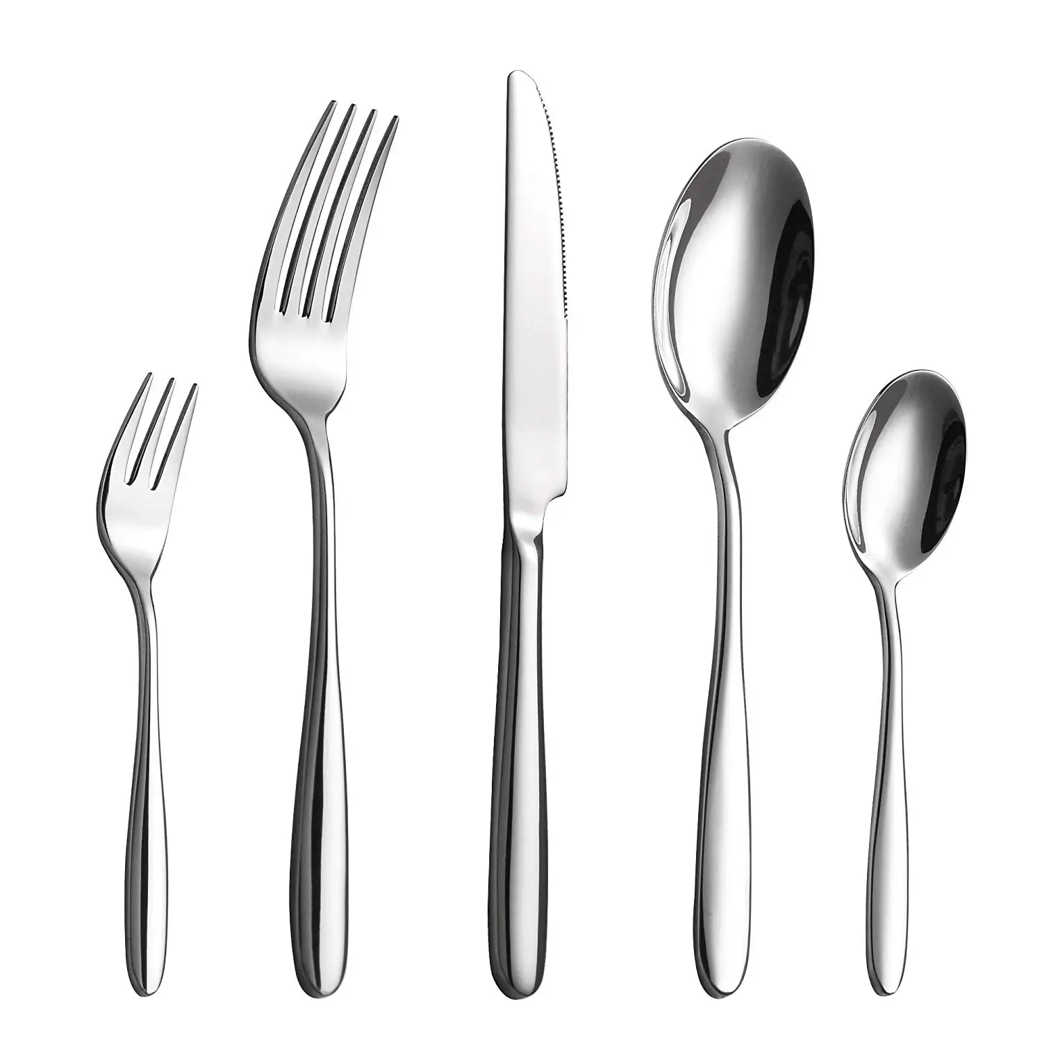 

Velaze 30-Piece Stainless Steel Mirror Polished Silverware Flatware Set Include Dinner Spoon,Fork,Knife,Dessert Fork,Tea Spoon