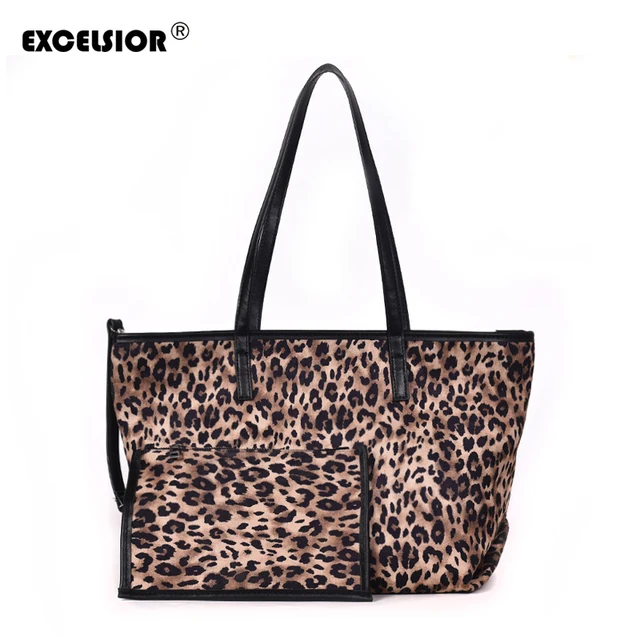 Excelsior Women S Bags Leopard Print Fashionable Handbag Excelsior Women S Bags Leopard Print Fashionable Handbag Capacity Composite Bag Luxury Handbags Designer
