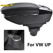 Автомобильный подлокотник для VW Up 2009-2017, поворотный подлокотник для 2010, 2011, 2012, 2013, 2014, 2015, 2016, контейнер для хранения центральной консоли, пепе...