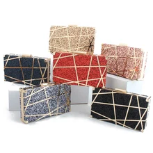 Европейские и американские модные вечерние сумки геометрические блестящие акриловые сумки золотого цвета цепи через плечо сумки женские