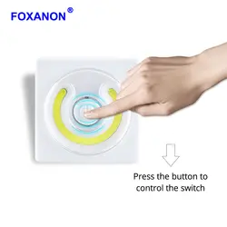 Foxanon Портативный 5 Вт светодиодный ночник Аккумуляторный AAA Батарея работает кнопочный переключатель аварийное освещение лампы для Кухня