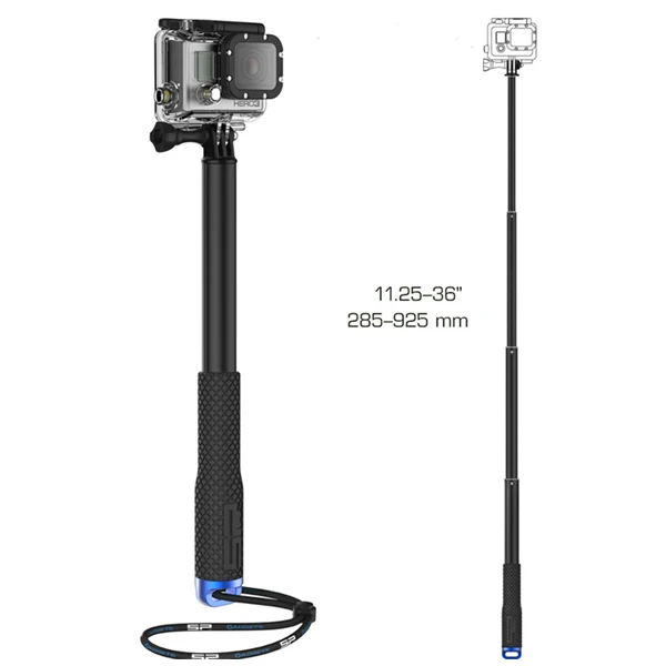 Высокое качество 36 ''Алюминий sj4000 монопод go pro палка для селфи монопод Gopro+ WiFi ремешок на запястье штатив-монопод для Gopro аксессуары