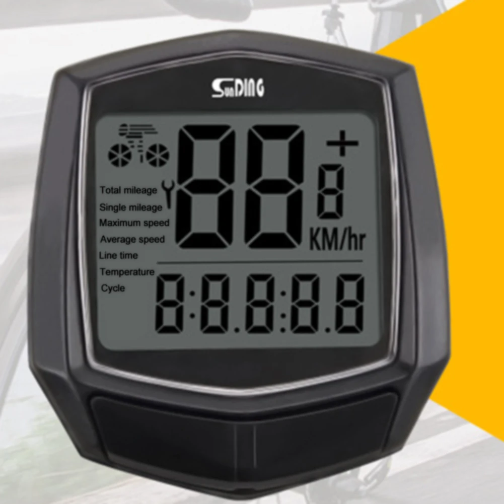 

Wired Sensor Stopwatch Riding Backlight Multifunction Cycling Computer Waterproof Accessories Bicycle Speedometer Thermometer