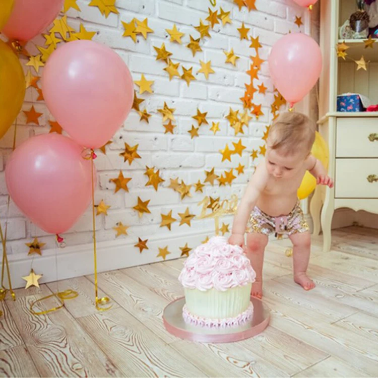 4M Блестящий бумажный баннер с днем рождения украшение первый для детей мальчик девочка взрослый звезда розового золота Вымпел гирлянда поставки