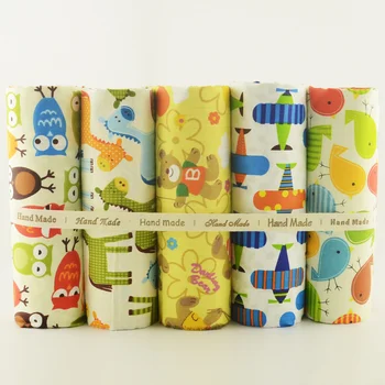 

Teramila Cotton Fabric Lovely Cartoon Design 5PCS/lot 40cmx50cm Home Textile DIY Sewing Clothes Sewing Tecido Patchwork