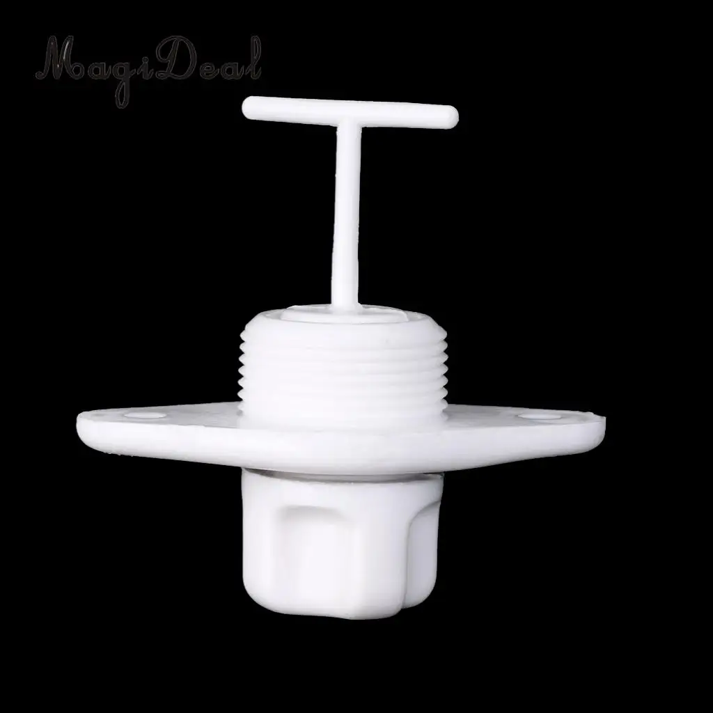 MagiDeal 1Pc Universal White ABS Marine Boat Transom Yacht Screw Type Drain Plugs Bung Replacement Fits 0.2 Inch Diameter Hole