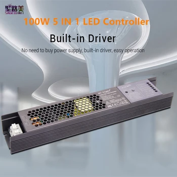 

PX1 5 IN 1 LED Controller Milight 2.4G remoteRF/APP/alexa voice control 100W Built-in driver controller for DC24V led lamp light