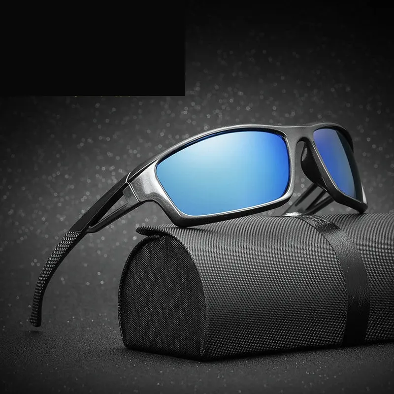 Polarized Sports Sunglasses Lenses Comfortable Silicone Leg tr90
