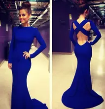 Sexy Frauen Langarm Prom Ball Cocktail Party Kleid FormalGown Kleid