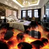 Revêtement De sol auto-adhésif 3D personnalisé, imperméable, pierres stéréo 3D, flamme, chambre à coucher, salon ► Photo 2/6