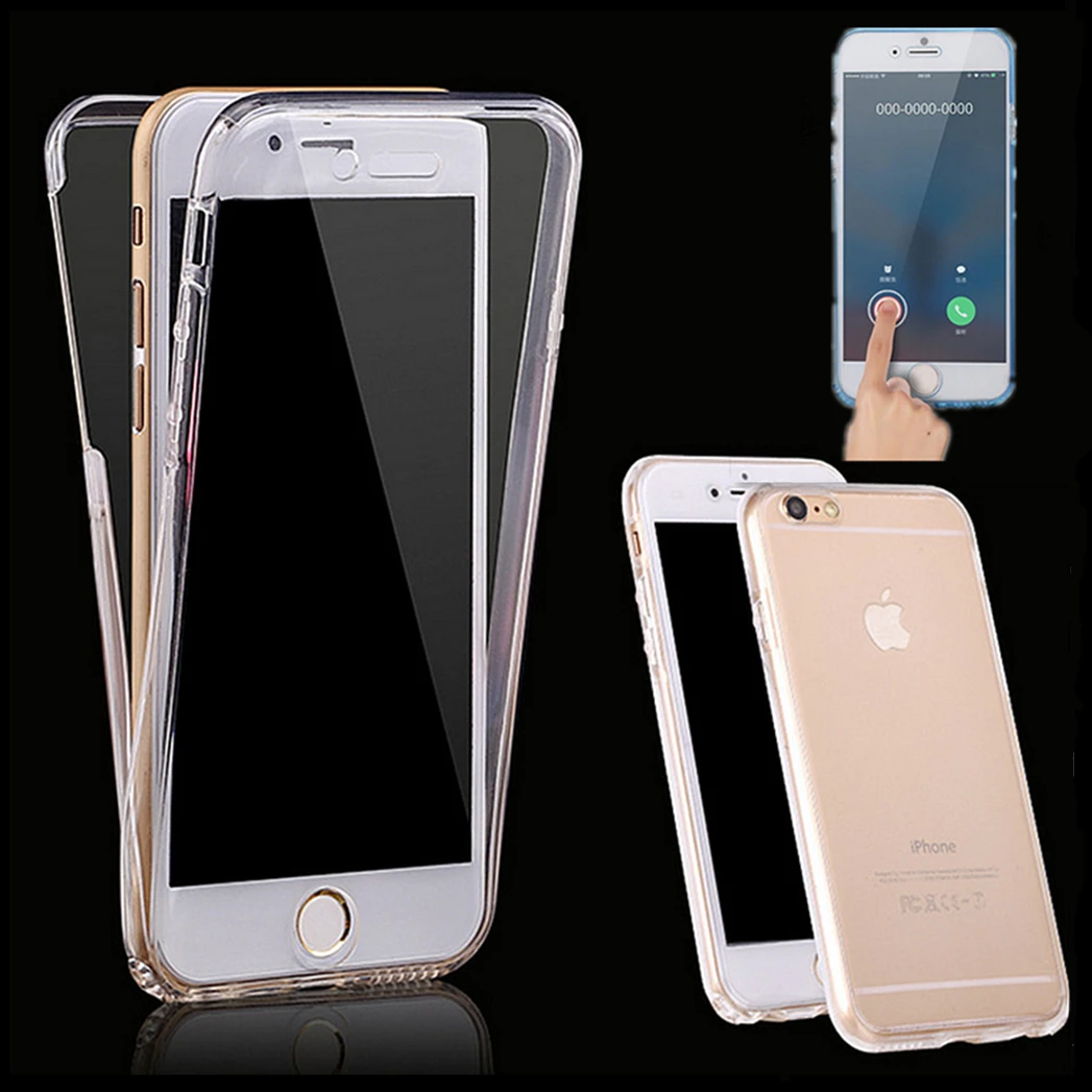 

360 Degree Full body Coverage Cover Touch screen Soft TPU Dual layer Case For Apple iPhone 4 4S 5 5S SE 6 6s 7 8 Plus 7plus X