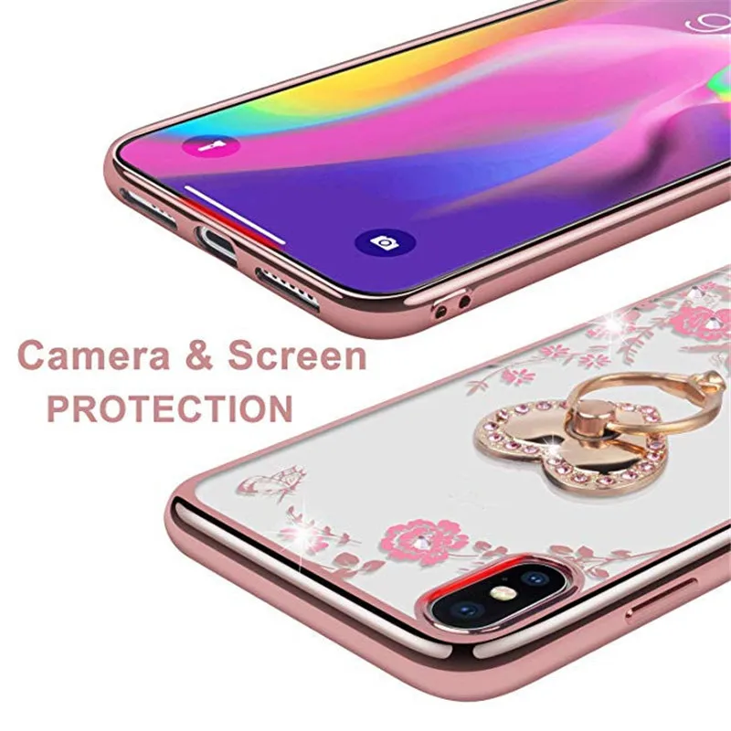 Роскошный мягкий ТПУ чехол для телефона Samsung Galaxy M10 A10 A30 A50 S10 PLUS A6 A7 A9 2018 Блестящий
