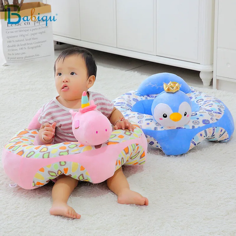 

Baby Support Seat Plush Soft Baby Sofa Infant Learning To Sit Chair Keep Sitting Posture Comfortable For Baby Christmas Gift