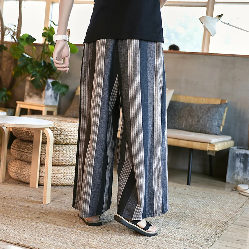 2019 Summer Men Pants Loose Cotton Linen Wide Leg Casual Pant Male Fashion Harem Trousers High Quality 2019 Summer Men Pants Loose Cotton Linen Wide Leg Casual Pant Male Fashion Harem Trousers High Quality