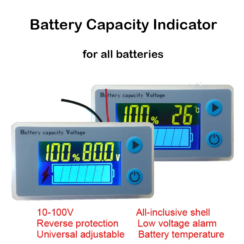 48V 60V 72V Lead Acid Battery Capacity Indicator Power LCD Display