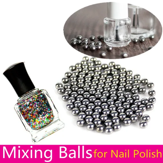 100pcs 6mm Stainless Steel Beads Nail Polish Mixing Balls Round Balls