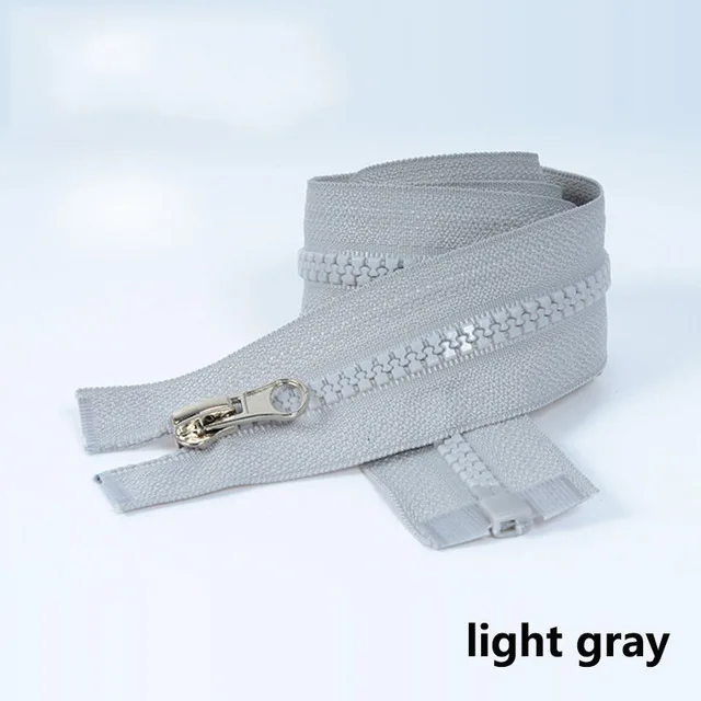 lt gray 5 шт. Meetee 5# Смола молния открытый конец 70 см длинная молния для шитья куртка на молнии пальто карман украшения для одежды, аксессуары DIY Инструменты - Цвет: lt gray