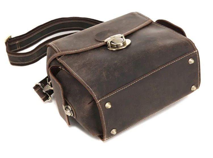 Horse Bjyl En Reflex Photo Rétro 1 D'épaule Sacs Messenger Sac Mâle Appareil Cuir De Crazy Bandoulière Boucle Main Hommes À IqnrFI
