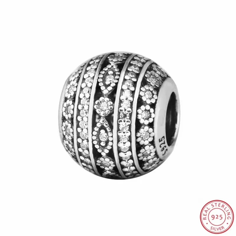 

Glittering Shapes Beads Feature Lace-lick Pattern for Women Jewelry Making DIY Fit PANDORA Charms Silver 925 Original FL605