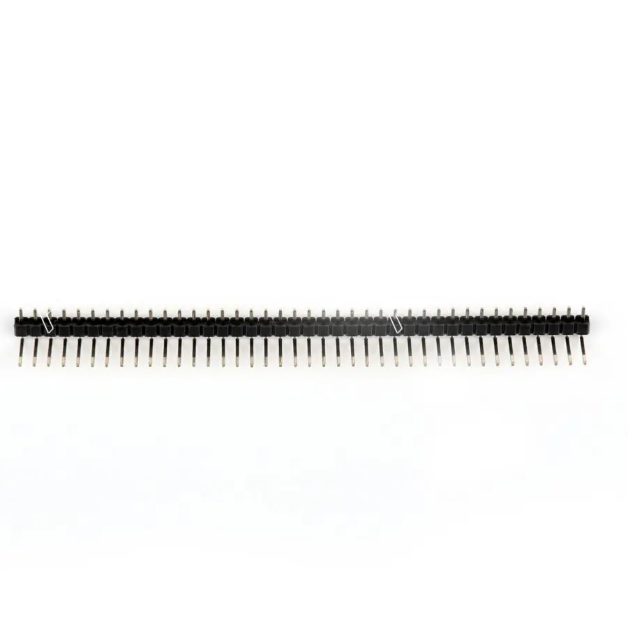 40Pin Male Pin Header Connector RoHS 2.54mm Single Row Right Angle 100Pcs Copper High Quality 10 pcs 2x10 p 20 pin 1 27 mm male header dual row straight pcb smt male pin headers rohs lead free