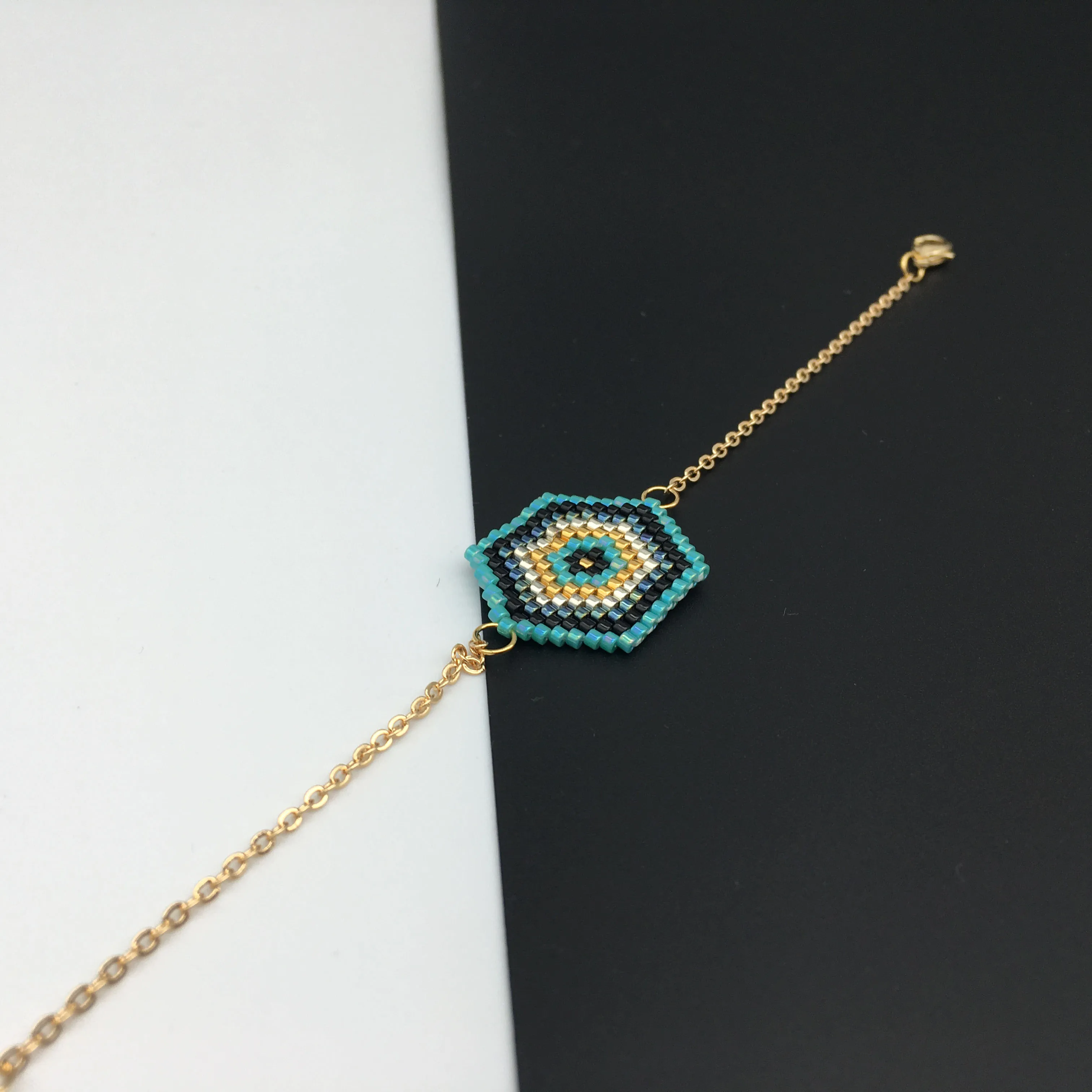 Браслет evil eye, модные ювелирные изделия, модные браслеты из бисера с цепочкой, подарок для женщин и девочек