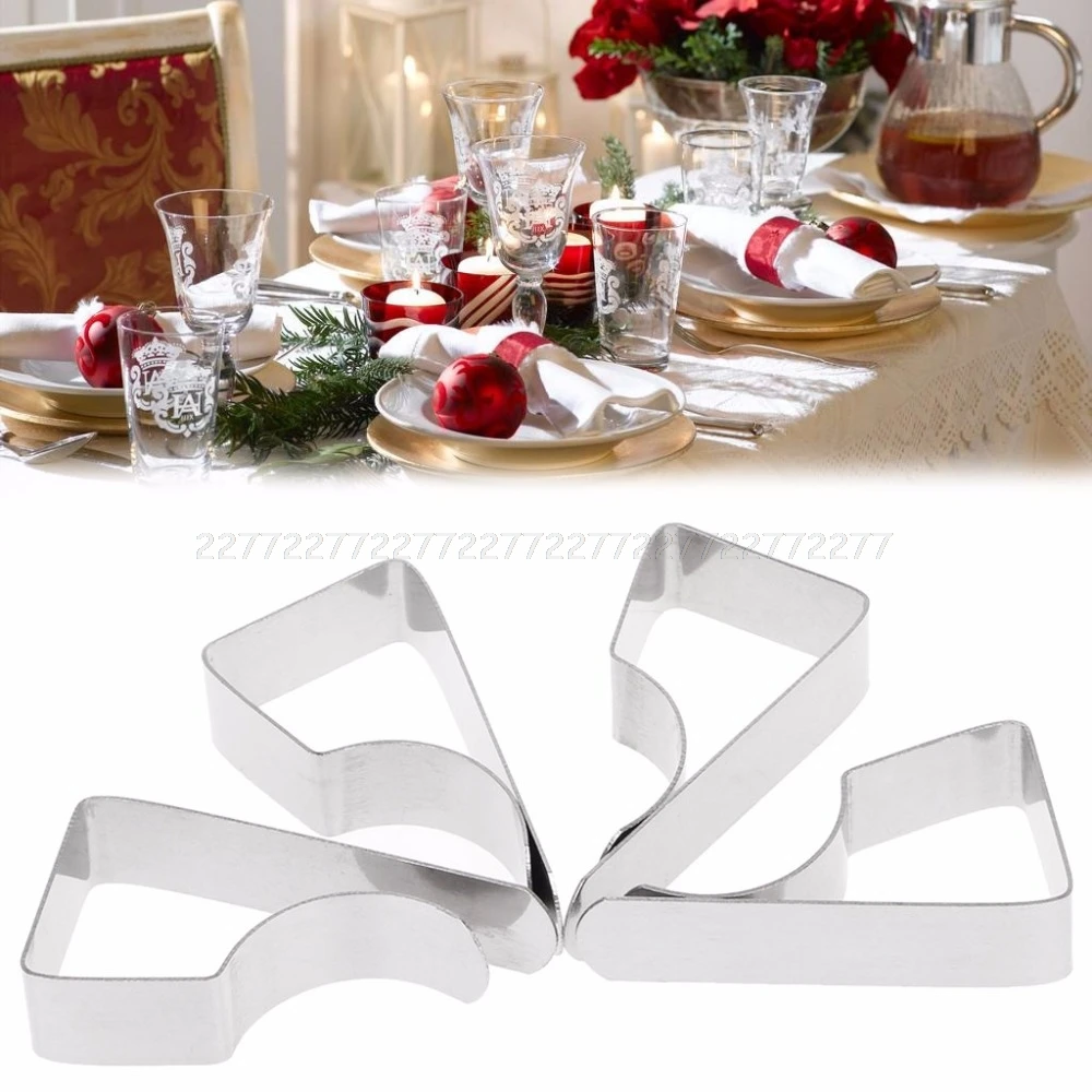 

4Pcs Stainless Steel Table Cloth Tablecloth Clip Clamps Holder For Party Wedding JUN29 Dropshipping