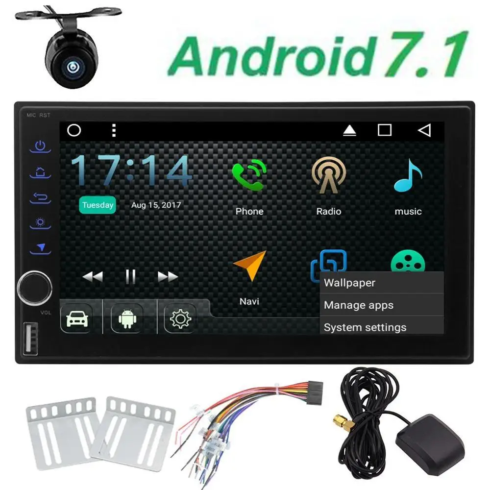 Free backup camera Android 7 1 Octa Core font b Car b font font b Radio