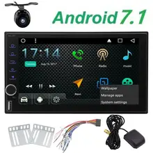 Free backup camera+ Android 7.1 Octa Core Car Radio Double 2 Din In Dash Bluetooth Stereo Support GPS Navigation 3G WIFI OBD2
