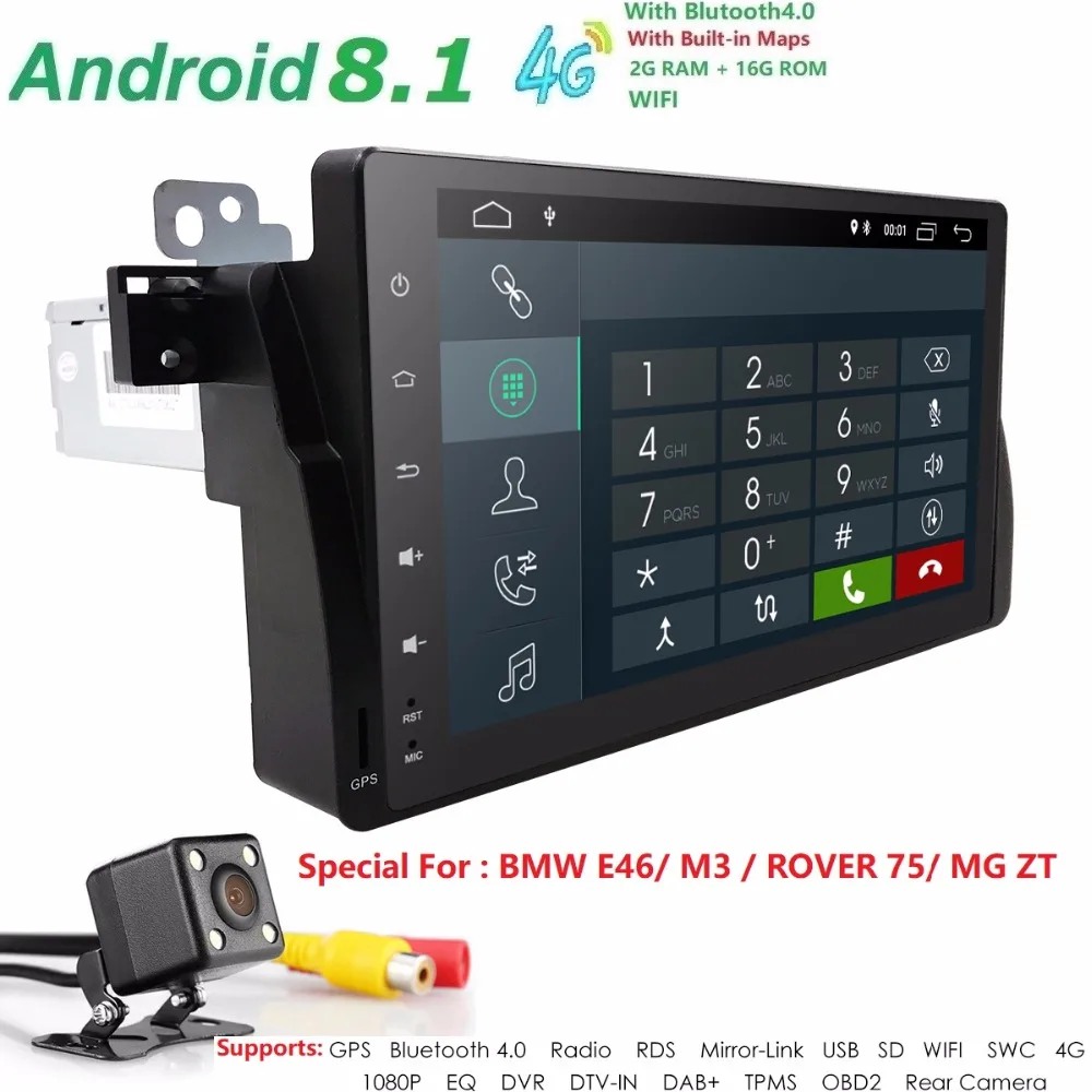 

Lowest price!Android8.1 car gps navi player for BMW E46 M3 1998-2006 car multimedia autoradio headunit 4G SIM wifi BT FM DAB SWC