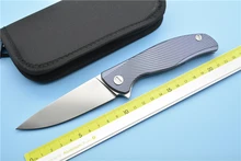 XS EDC-Icebreaker F95 Flipper folding knife D2 blade TC4 Titanium camping hunting pocket fruit knife EDC tools