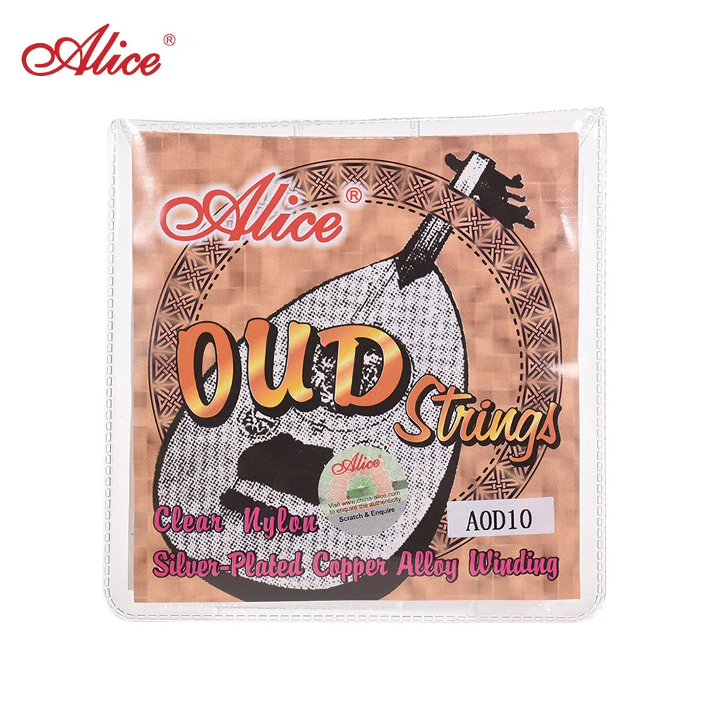 Alice AOD12 12-String Oud Strings Set(G-D-A-E-B-F) нейлоновый сердечник посеребренный медный сплав обмотки(. 022-.033