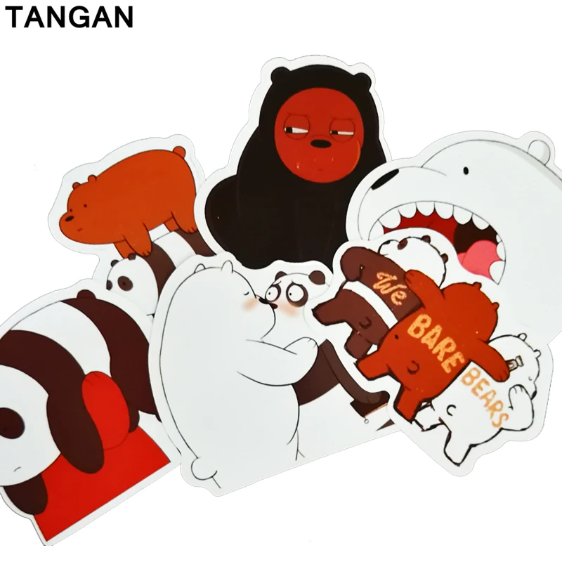 6pcs panda LOGO Sticker Pvc Waterproof Decal Motorcycle Fridge Skateboard Doodle Funny Car Auto Laptop | Автомобили и мотоциклы