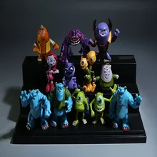 12pcs Monsters Inc. Monsters University Mike Sully Mini PVC Action Figure Toys Dolls Boys Toys Gifts Brinquedos Model Juguetes