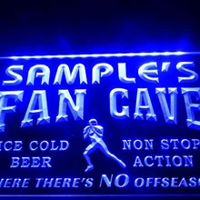 DZ065-для персонализированного названия футбольная ниша для вентилятора Бар Пиво светодиодный неоновый свет знак