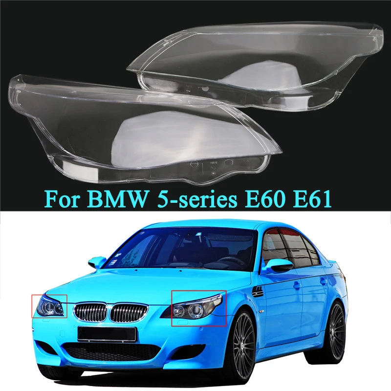 Автомобильный Стайлинг левый и правый передняя фара PC крышка для BMW 5 Serices E60 E61 520i