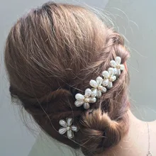 Заколка для волос с жемчугом и цветами аллигатора, заколка для волос, милый головной убор для женщин, заколка для волос, аксессуары для укладки D2635