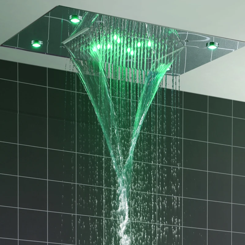 Bathroom Conealed Shower Set Faucets Panel Hot And Cold
