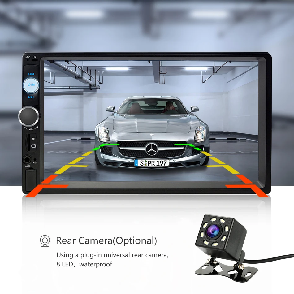 Jansite Mirror-link "FHD หน้าจอสัมผัส 1080P Cafe GMD รถวิทยุ 2 autoradio MP5 Gambian Johns Dalasi หุ้นจำนวนมาก สนับสนุนกล้องสำรองข้อมูล player din Bluetooth 7 Big 2 Jansite Mirror-link "FHD หน้าจอสัมผัส 2