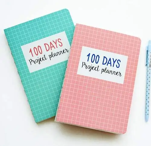 Блокнот планировщик Grid World 100 дней для учебы ежедневника|pocket journal|agenda notebookpaper pocket |