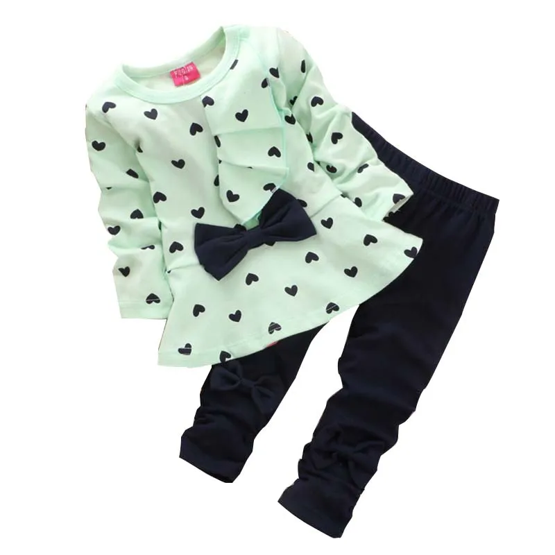 

JXYSY Girls Clothes Sets Long Sleeve Sport Suit Baby Girl Clothes Sets Cotton Tracksuit For Kids Outfit Suits Children Clothing