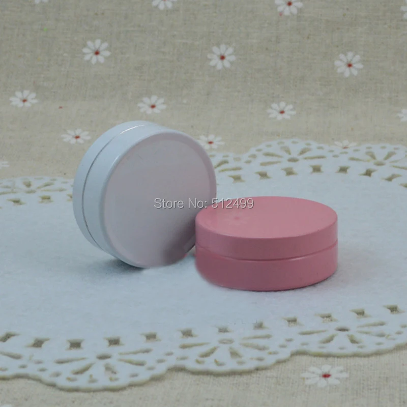 10 г мл многоразовая коробка розовый/белый пустой круглый алюминий металла жестяные банки бутылка Косметическая баночка для крема DIY jar
