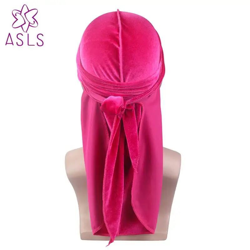Glitter Laser Durag Turban Cap Extra Long-Tail and Wide Straps Bandana Hat Hat