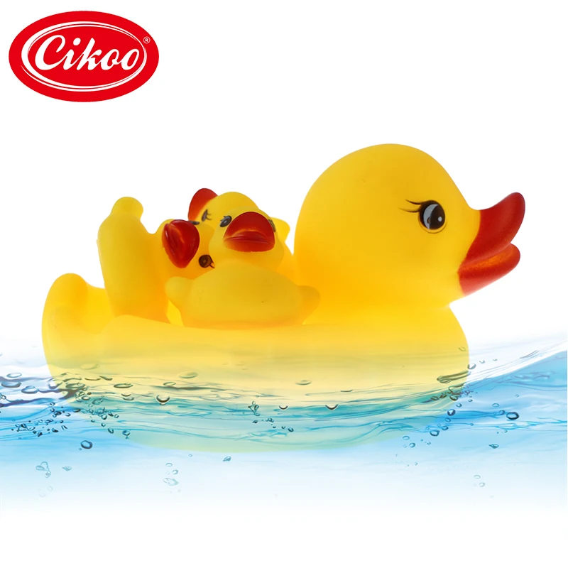 Yellow Floating Rubber Duck Inflatable Ducks Bath Duck Toy Sqeeze Sound