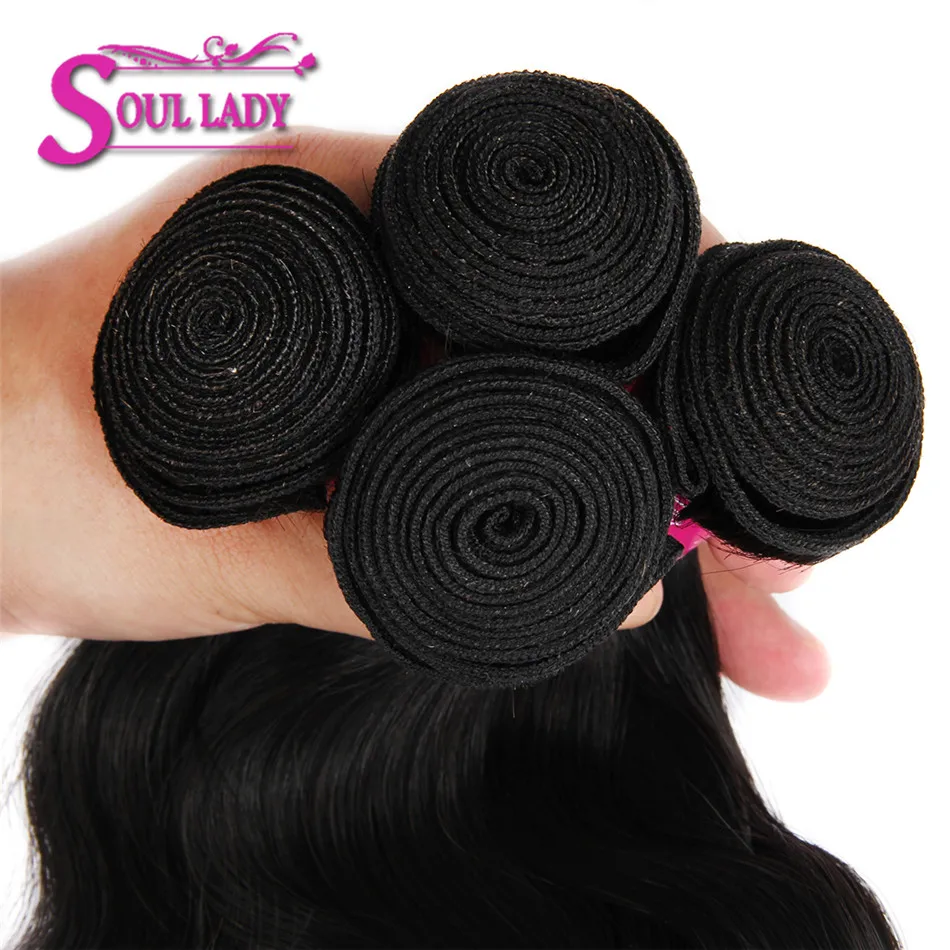 Soul Lady перуанские пучки волнистых волос человеческие волосы ткачество пучки натуральный цвет можно окрашивать не Реми волосы для наращивания