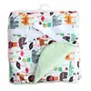 Baby Blanket Coral Fleece Cartoon Double Layer Receiving Swaddle Envelope Stroller Wrap For Bebe Bedding Blankets Set 4