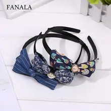 Бант женский модный пластиковый жемчуг 3 шт ободок для волос украшение