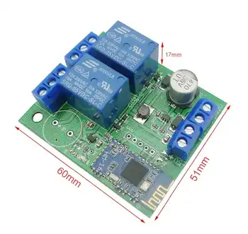 5PCS/LOT 2 Channel Relay Module Bluetooth 4.0 BLE Switch for Apple Android Phone IOT with Box