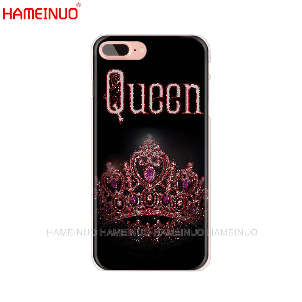 HAMEINUO королева и король корона Coque сотовый телефон чехол для iphone X 8 7 6 4 4S 5 5S SE 5c 6s plus